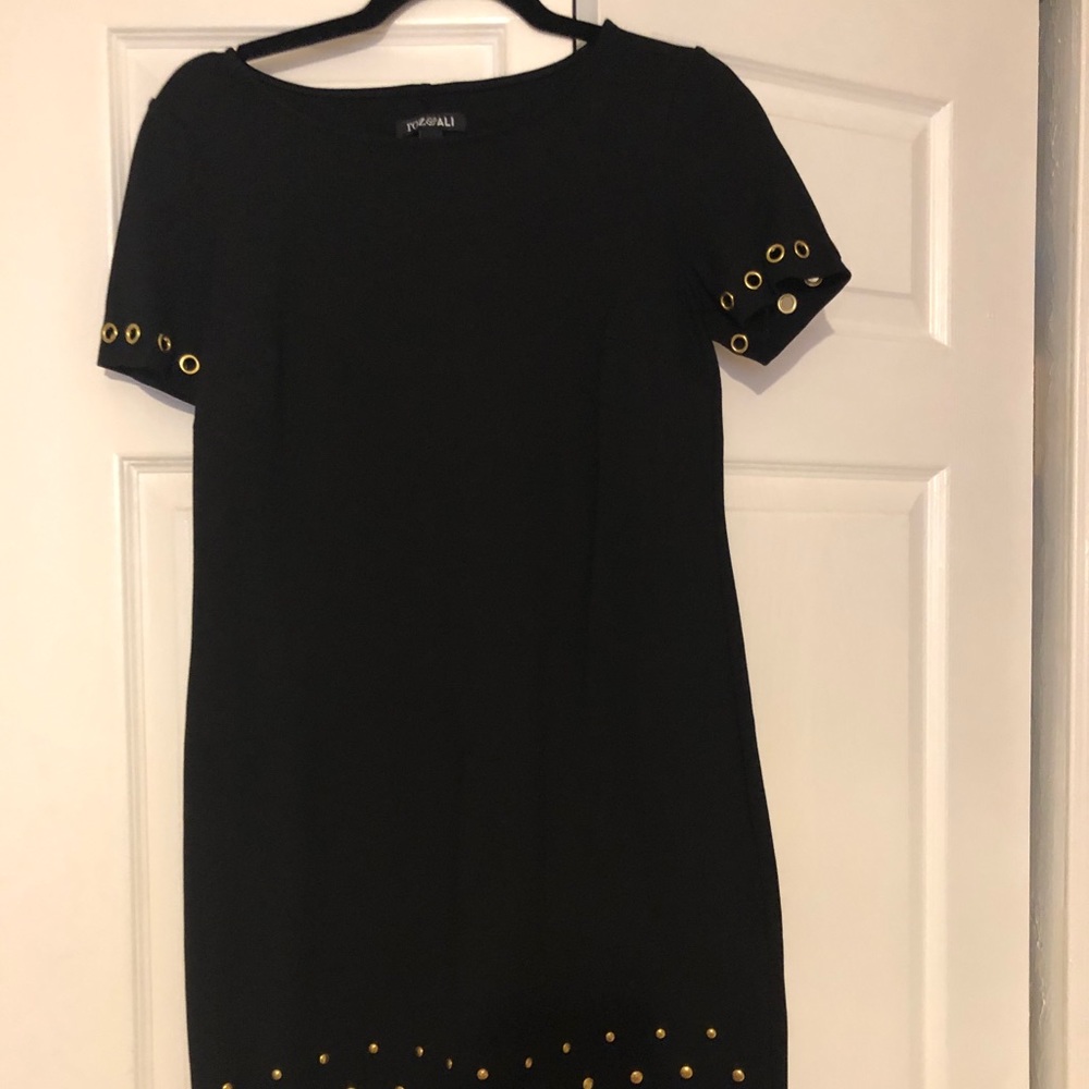 Black short sleeve dress